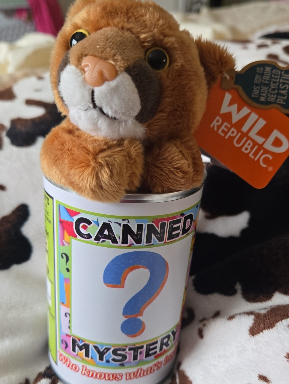 Wild Republic Brown Plush Canned Mystery Toy - Soft Brown Lion